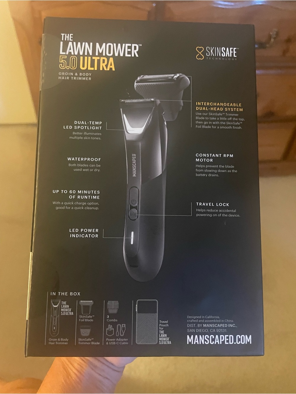Manscaped The Lawn Mower 5.0 Ultra Men’s Grooming Trimmer – Black - Picture 8 of 8